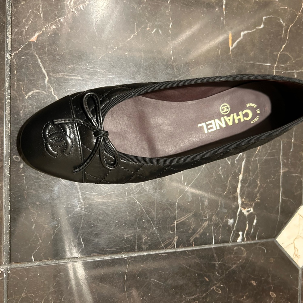 Quilted Lambskin Chanel Flats